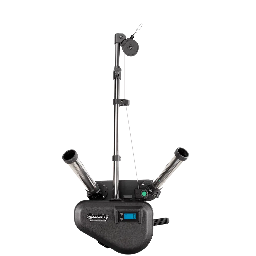 2116 – SCOTTY INC. Downrigger, Electric Operation Auto Stop 2125 Marinco® 12 Volt Plug And Receptacle With 40 Inch Po...